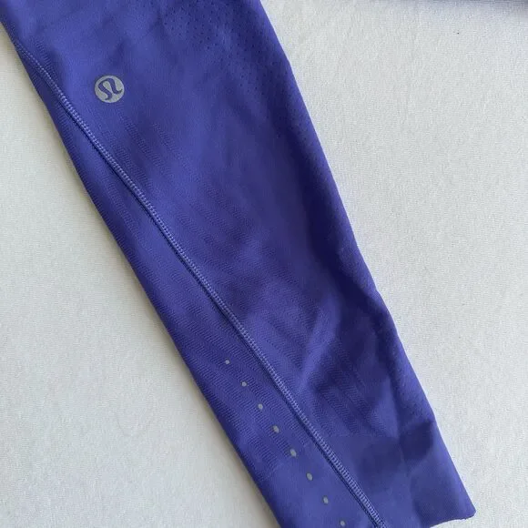 Lululemon Sense Knit HR running tight Charged Indigo Size 4 Leggings - Picture 2 of 7